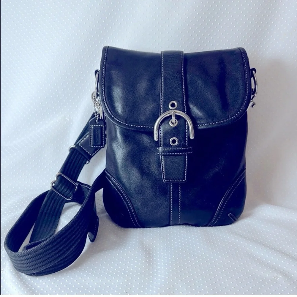 VINTAGE COACH SoHo Black Crossbody Bag GUC